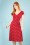 King Louie - 70s Mira Scope Dress in Chili Red