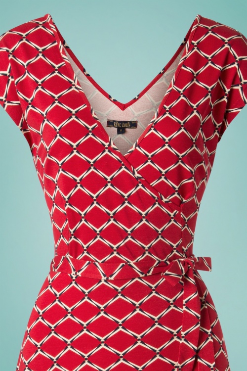 King Louie - 70s Mira Scope Dress in Chili Red 3