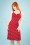 King Louie - Gisele Scope Dress Années 60 en Rouge Piment