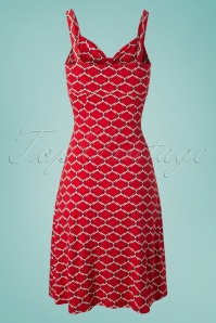 King Louie - 60s Gisele Scope Dress in Chili Red 5