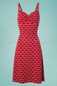 King Louie - 60s Gisele Scope Dress in Chili Red 2