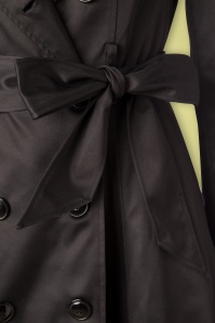 Collectif Clothing - Korrina Swing-trenchcoat in zwart 4