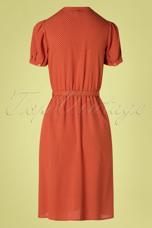 King Louie - 60s Gaya Mini-Me Dress in Clay Red 5