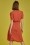 King Louie - Gaya Mini-Me Dress Années 60 en Rouge Orange 4