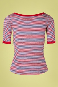 King Louie - Carice Barber Stripes Top in Rot 2