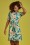 Collectif Clothing - Jemima Polka Dot Swing-Kleid in Grün