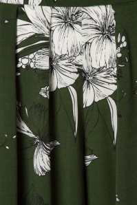 Vixen - Stephanie Palazzo-broek met bloemenmotief in mosgroen 4