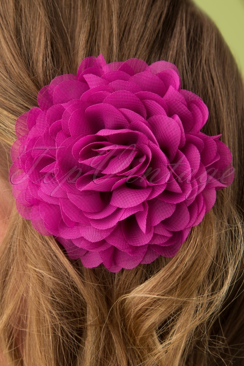Urban Hippies - Hair Flowers Set Années 70 en Rose 4