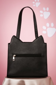 Vixen - 50s Flutter Lashes Kitty Handbag in Black 4