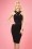 Lillian Cross Wiggle Dress Années 50 en Noir