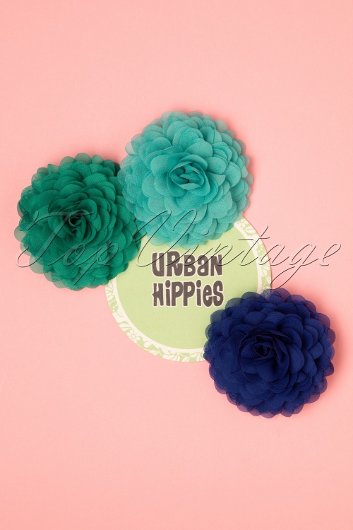 Urban Hippies - Haarblumen in Grün gesetzt