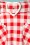Collectif Clothing - Violetta Hearts Gingham Swing Rock in Rot 4