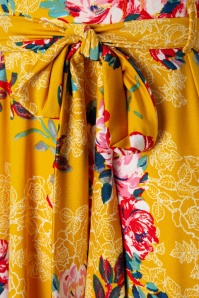 Vintage Chic for Topvintage - 50s Faith Floral Swing Dress in Mustard 5