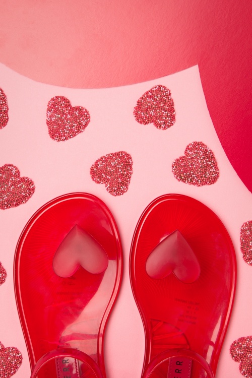 Katy Perry Shoes - The Geli Heart Sandals Années 60 en Rouge 2