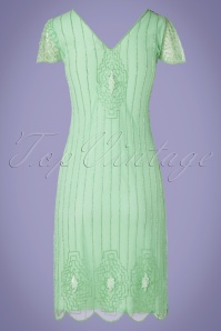 GatsbyLady - Downton Abbey Flapper-jurk in mintgroen 4
