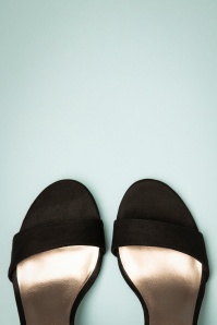 Tamaris - Suedine Sandals Années 60 en Noir Classique 2