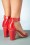 Tamaris - Fire Patent Sandals Années 60 en Rouge 5