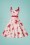 Hearts & Roses - 50s Deborah Floral Swing Dress in Pink 3