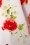 Hearts & Roses - Blühendes rotes Poppy-Swing-Kleid in Weiß 5