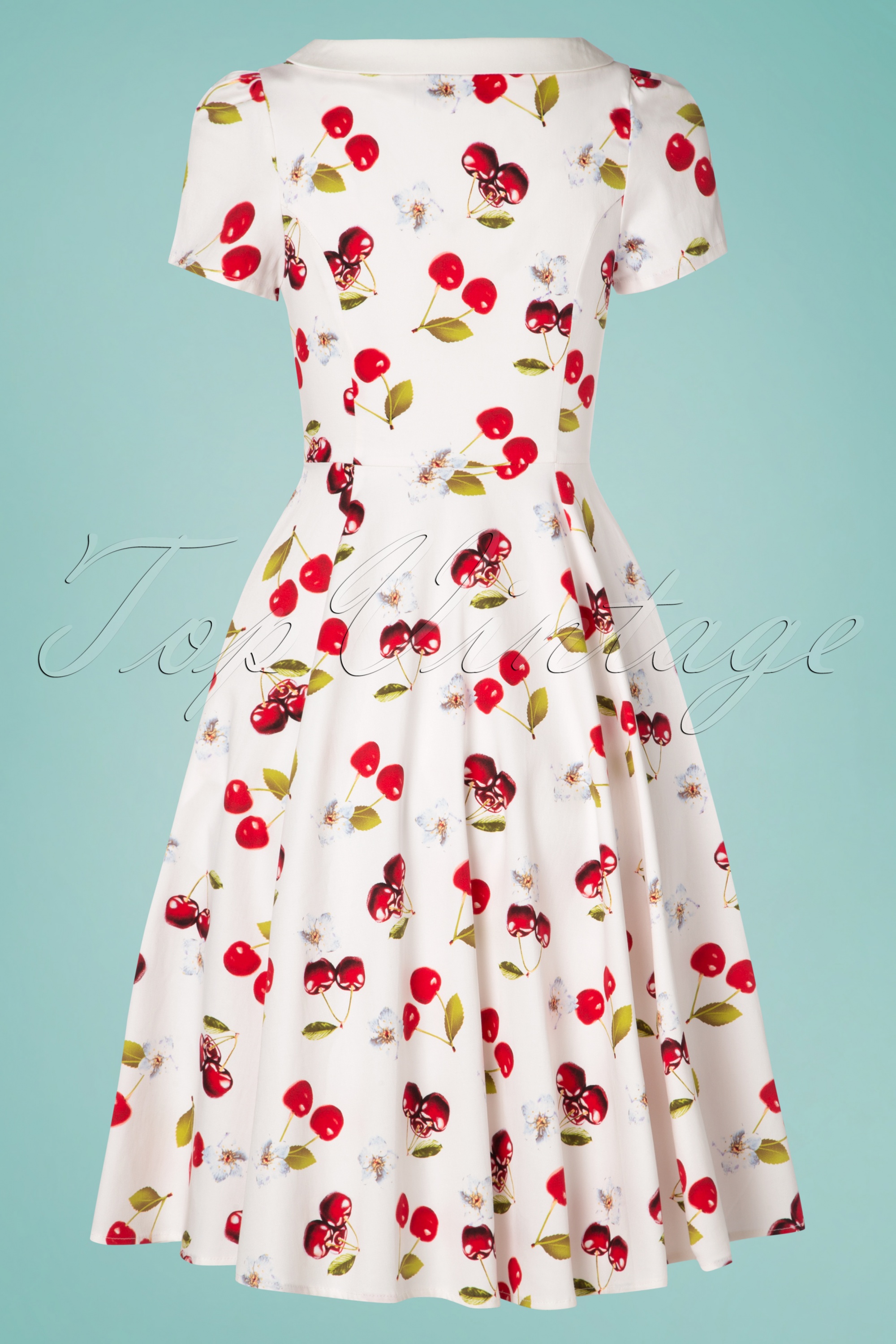 Hearts & Roses - Cherry On Top swingjurk in wit 7