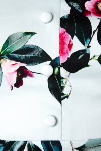 Hearts & Roses - Mademoiselle Floral Swing Dress Années 50 en Bleu Pâle 5
