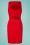 Collectif Clothing - Felicia Pencil Dress Années 50 en Rouge 4