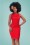 Collectif Clothing - 50s Felicia Pencil Dress in Lipstick Red 2
