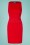 Collectif Clothing - 50s Felicia Pencil Dress in Lipstick Red 3