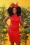Collectif Clothing - Felicia Pencil Dress Années 50 en Rouge