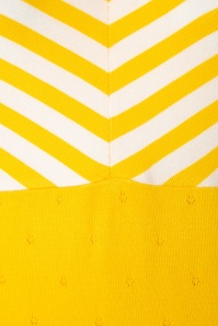 Mademoiselle YéYé - 70s Isla Stripes Lover Top in Yellow and White 3