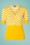 Mademoiselle YéYé - 70s Isla Stripes Lover Top in Yellow and White