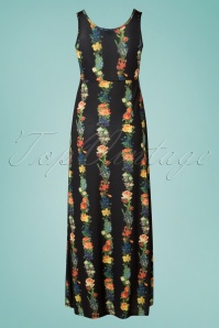 LaLamour - 70s Garland Maxi Dress in Black 5