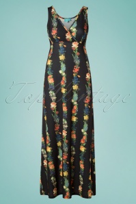 LaLamour - 70s Garland Maxi Dress in Black 2