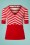 Mademoiselle YéYé - 70s Isla Stripes Lover Top in Red and White