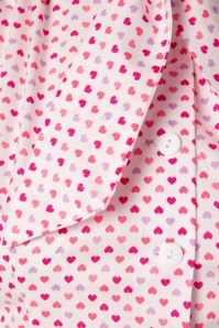 Heart of Haute - 50s Estelle Candy Heart Blouse in Pink and White 4