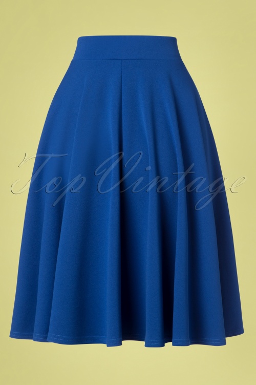 Vintage Chic for Topvintage -  Julie Swing Skirt Années 50 en Bleu Royal 2