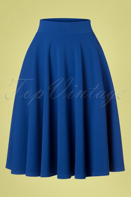 Vintage Chic for Topvintage -  Julie Swing Skirt Années 50 en Bleu Royal