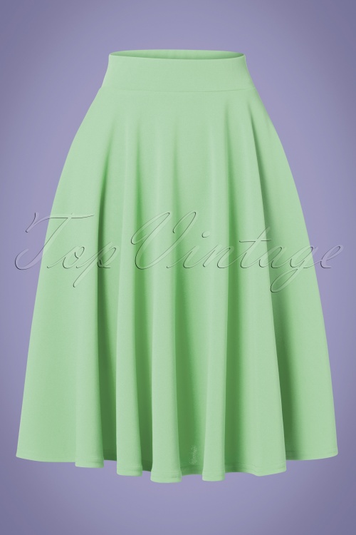 Vintage Chic for Topvintage - 50s Julie Swing Skirt in Meadow Green