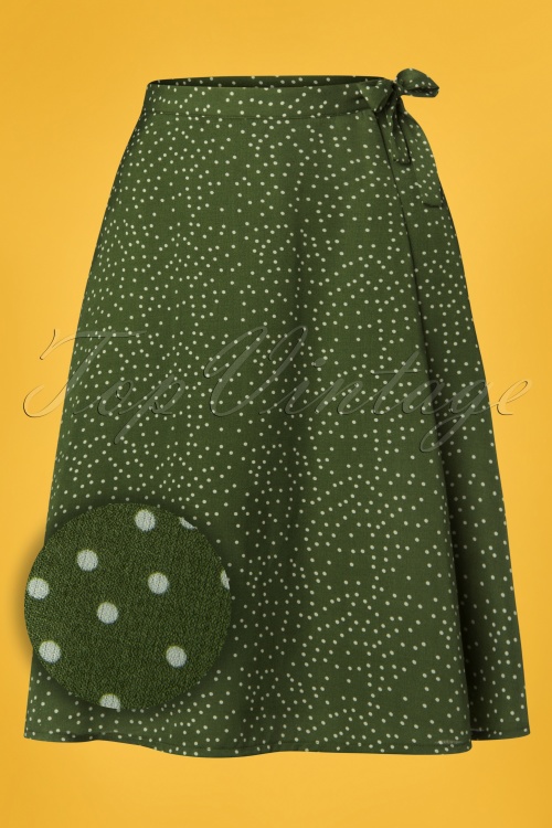 Banned Retro - 50s Sweet Spot Skirt in Green