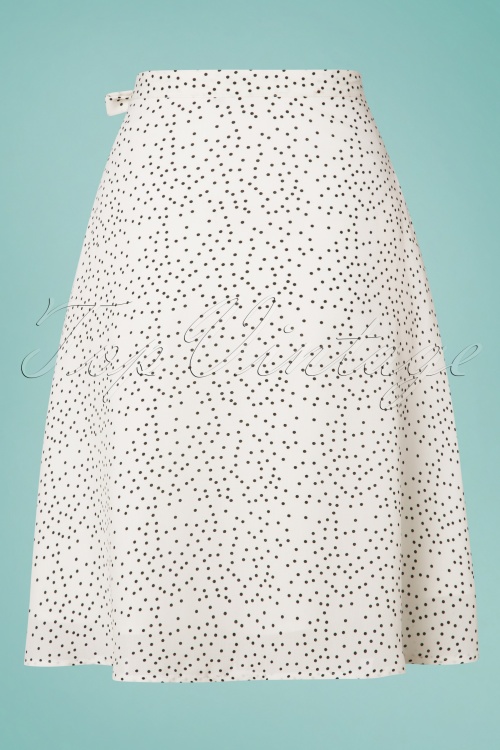 Banned Retro - 50s Sweet Spot Skirt in Ivory 4