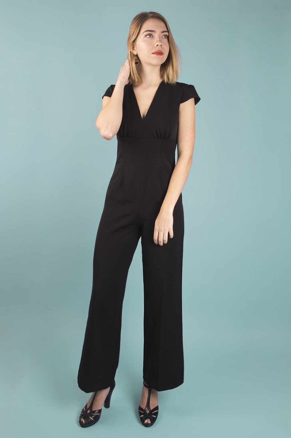 Very Cherry - Venetië jumpsuit in zwart 2