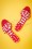 Ruby Shoo - Alena Check Sandals Années 50 en Rouge 3