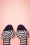 Ruby Shoo - Alena Striped Sandals Années 50 en Bleu Marine 3
