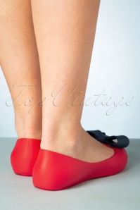 Coloko - 50s Calathea Bow Flats in Red 5