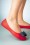 50s Calathea Bow Flats in Red
