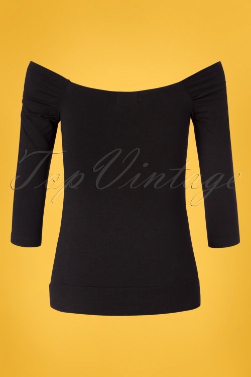 Dolly and Dotty - 50s Kathy Top in Black 2