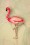 Flamingo Brooch Années 60 en Rose