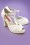 B.A.I.T. - 30s Lacey Art Deco T-Strap Pumps in Ivory 