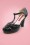 B.A.I.T. - 30s Lacey Art Deco T-Strap Pumps in Patent Black  2