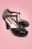 Zapatos de salón estilo años 30 con cordones y tira en T en negro charol